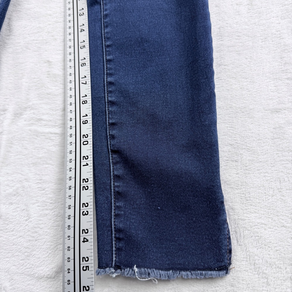 Nicole Miller Jeans Soho High Rise Ankle Skinny Dark Wash Raw Hem Size 6 - Picture 8 of 10